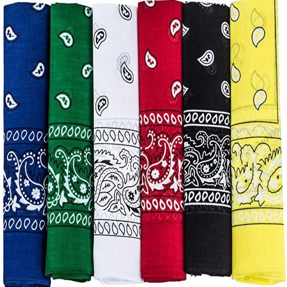 Paisley Cotton Bandana 27X27 (Dozen Pack)